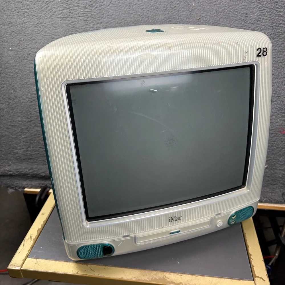 Apple iMac G3 233MHz Bondi Blue Vintage Desktop Computer M4984 PowerPC G3 1998